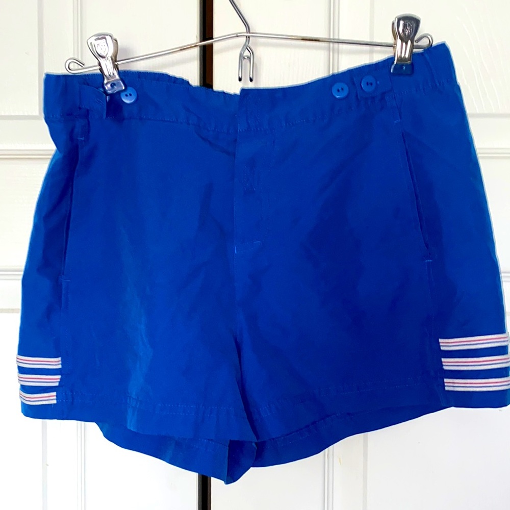 VINTAGE Adidas blue track shorts